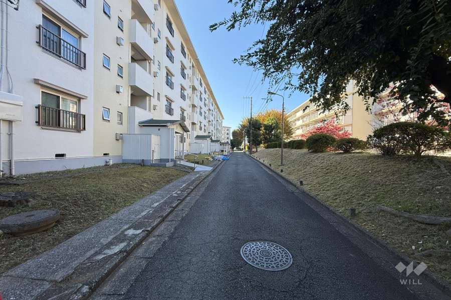 敷地北側の前面道路　
