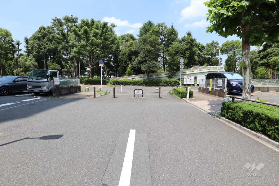 敷地西側の前面道路（南側から）