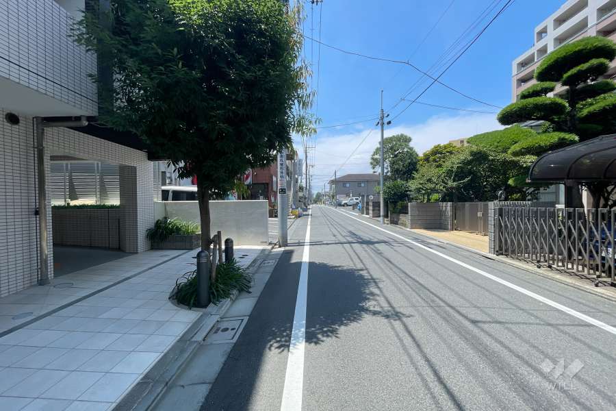 敷地北側の前面道路（東側から）