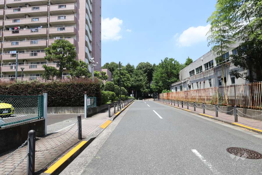 敷地の東側前面道路（南側から）