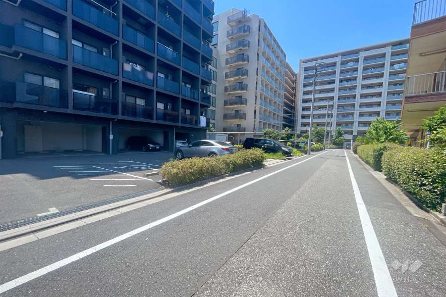 敷地北側の前面道路（東側から）