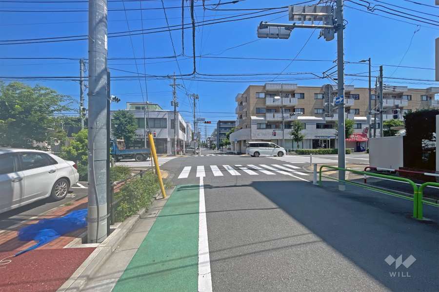 敷地の東側前面道路（南側から）