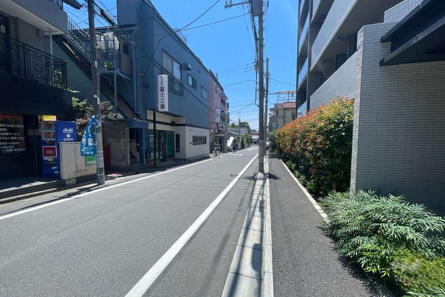 敷地東側の前面道路　