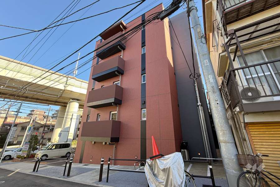 メインステージ本蓮沼の外観（南西側から）