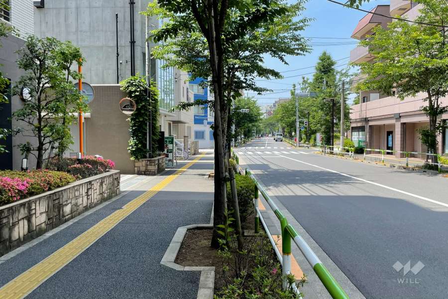 敷地北東側の前面道路