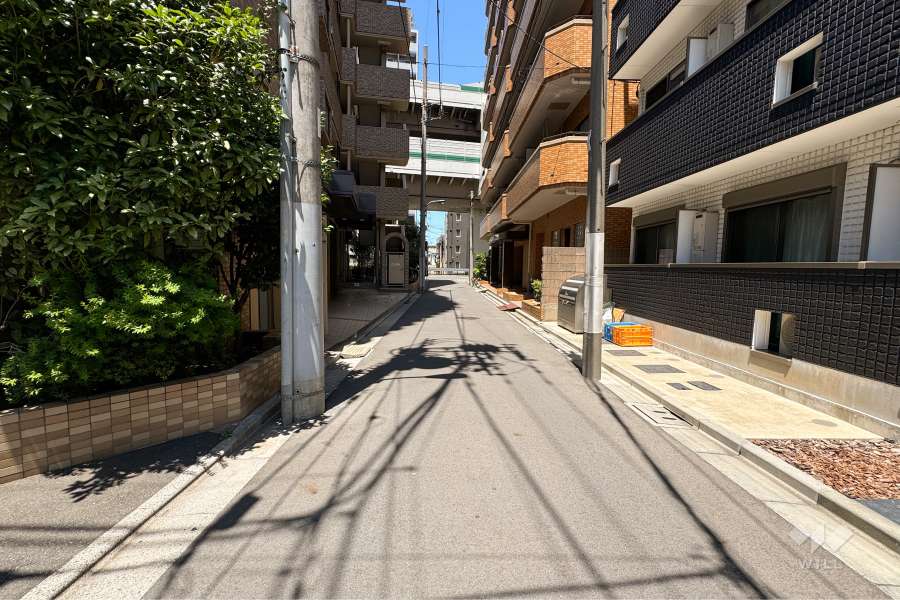 敷地北東側の前面道路