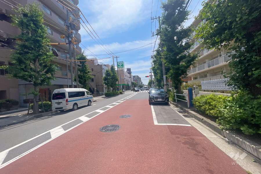 敷地北側の前面道路（東側から）