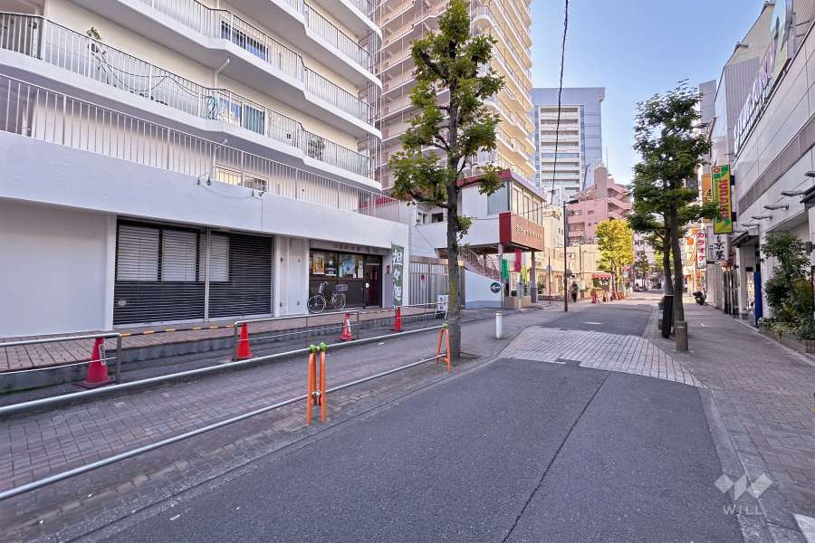 敷地北側の前面道路（東側から）