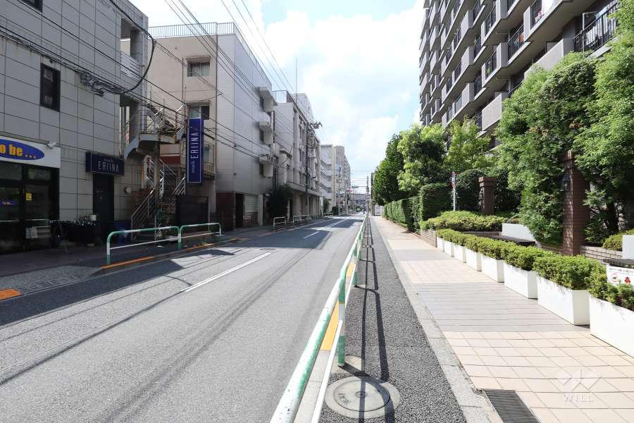 敷地南側の前面道路（東側から）