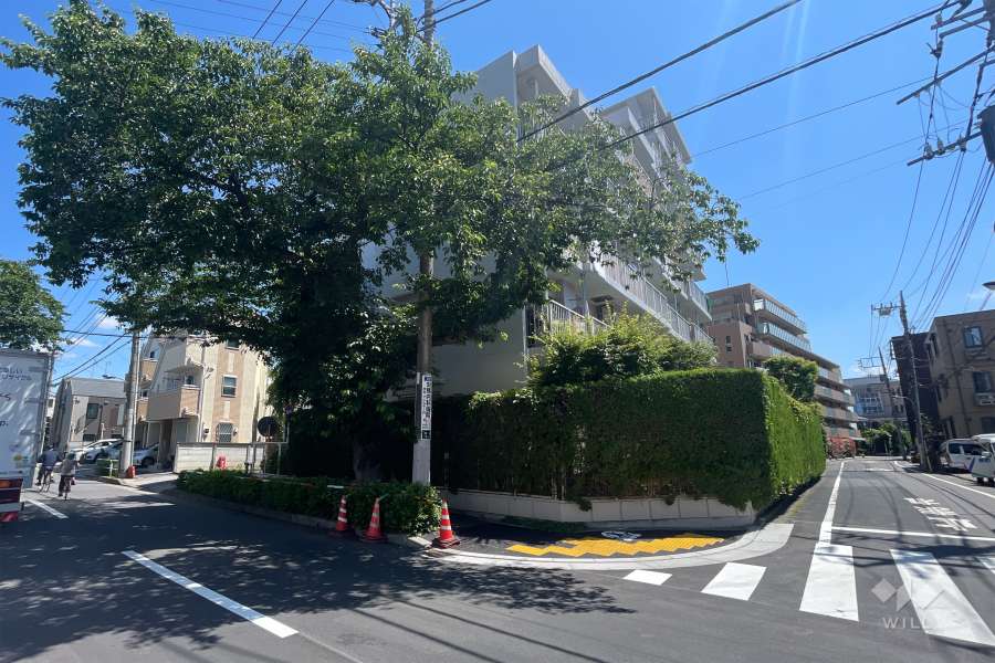 ハイラーク新赤羽の外観（南西側から）