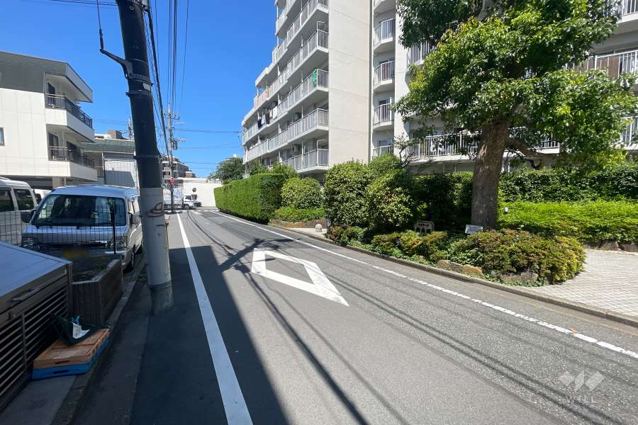 敷地南側の前面道路