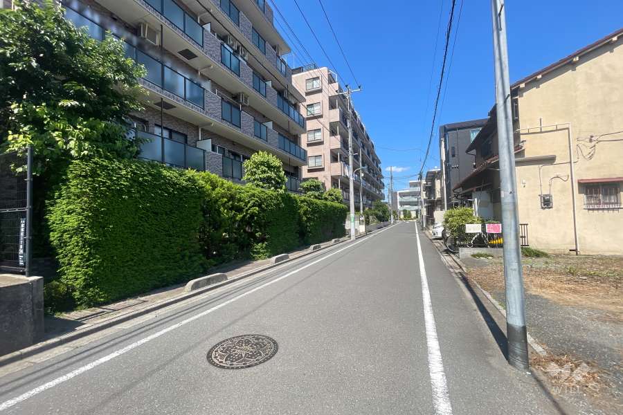 敷地南側の前面道路　