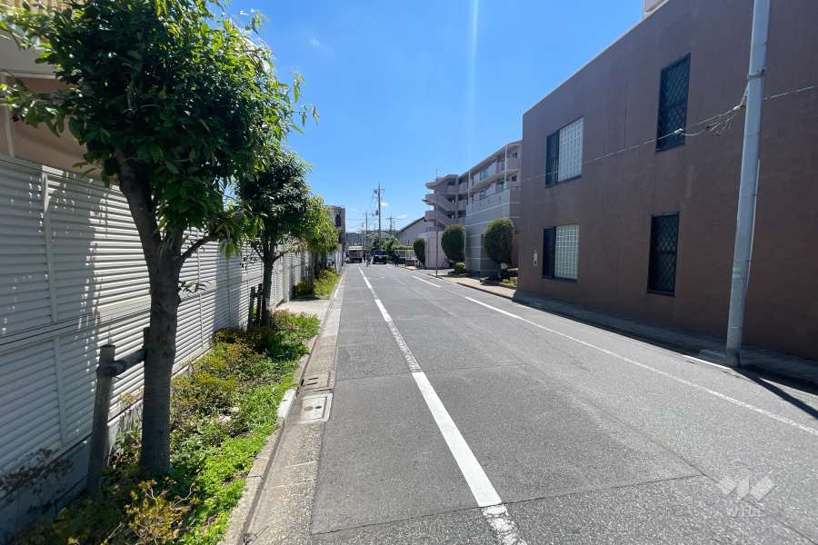 敷地北側の前面道路