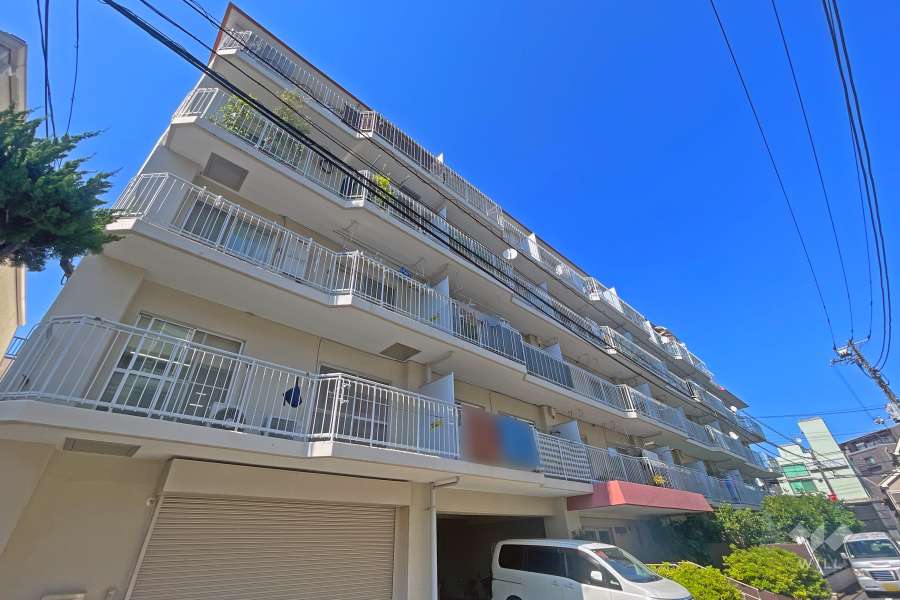 本蓮沼ハイツの外観（南西側から）