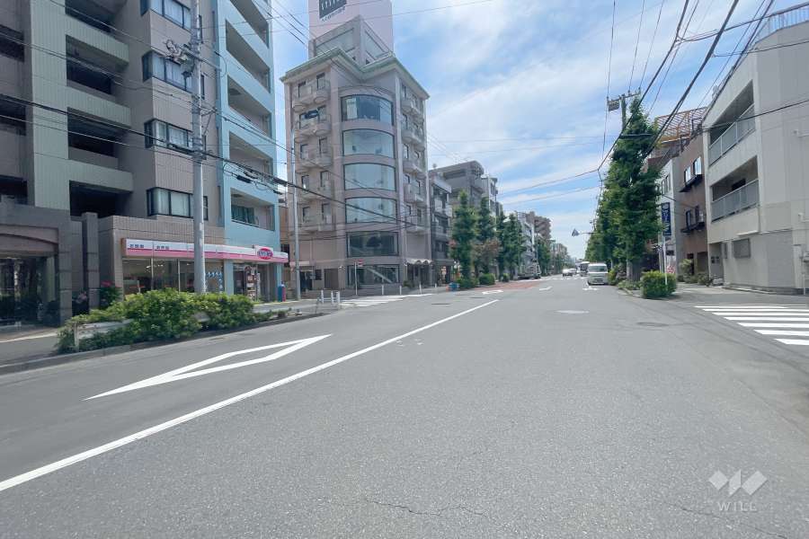 敷地北側の前面道路