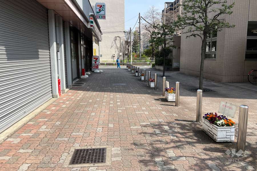 敷地北側の前面道路