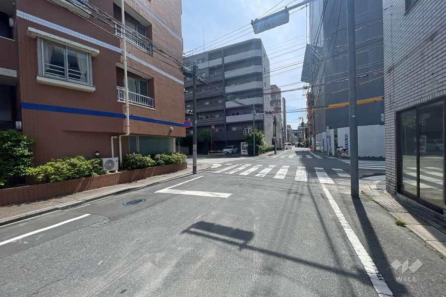 敷地北側の前面道路