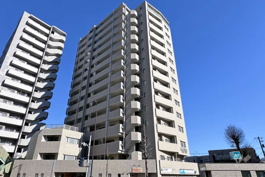 グローリオ王子神谷の外観（南西側から）