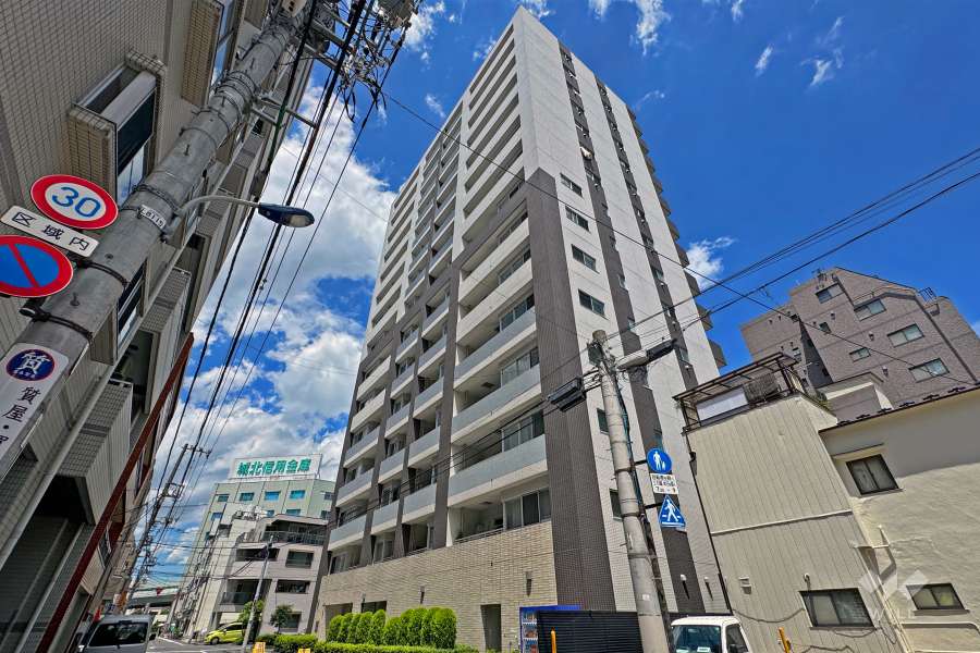 シティインデックス王子の外観（南西側から）