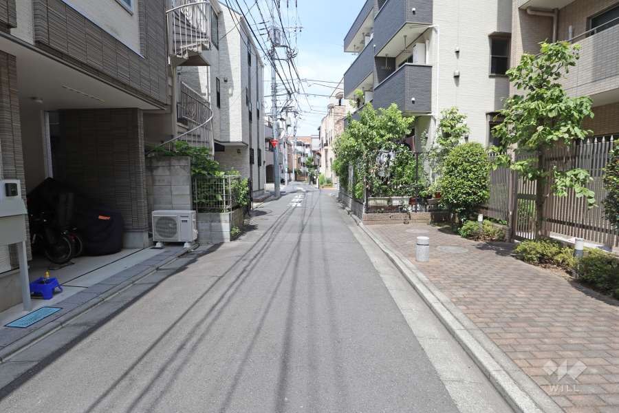 敷地南側の前面道路（東側から）