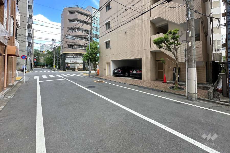 敷地北側の前面道路