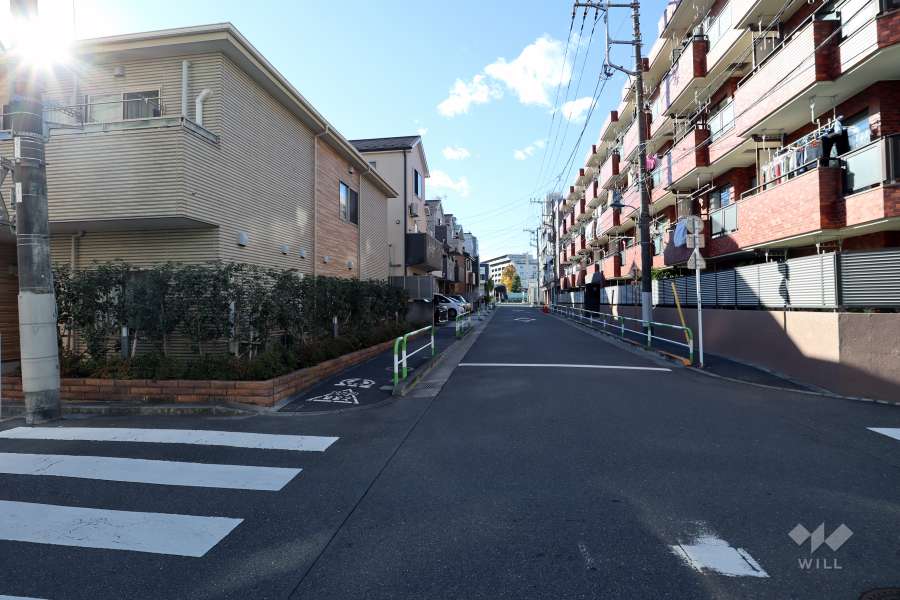 敷地南側の前面道路（東側から）