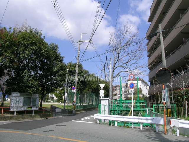 敷地の西側には『皿池公園』があります。