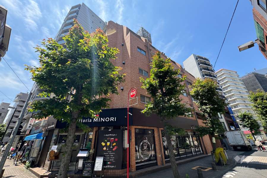 トーア飛鳥山マンションの外観（北東側から）.　