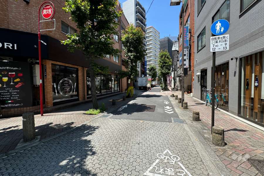 敷地北側の前面道路