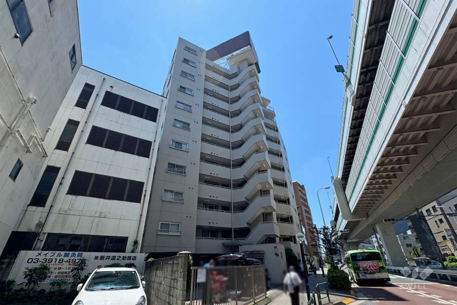 朝日西巣鴨マンションの外観（北東側から）