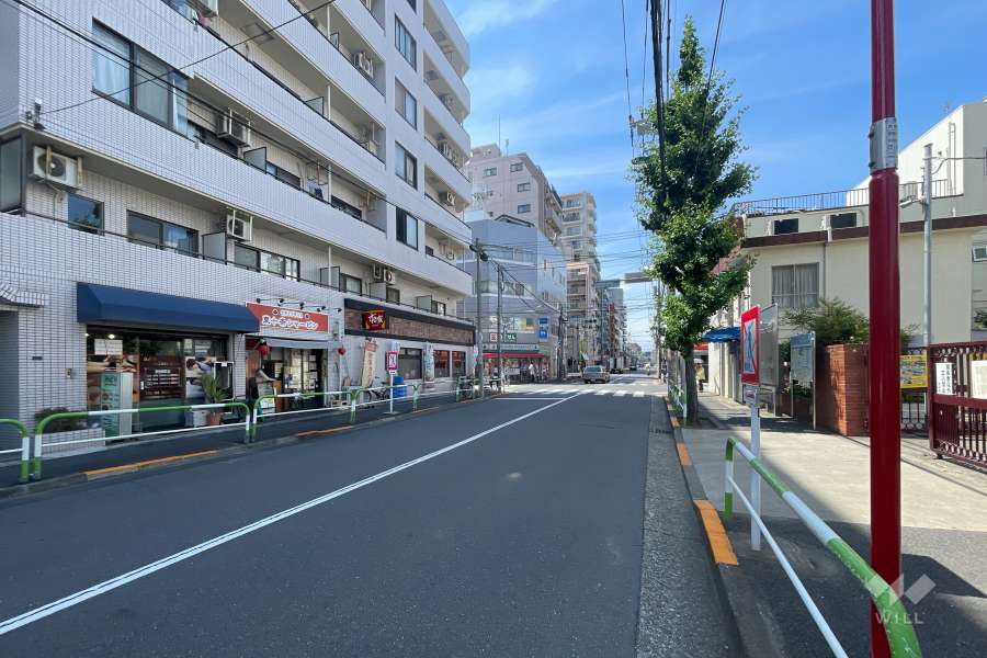 敷地東側の前面道路