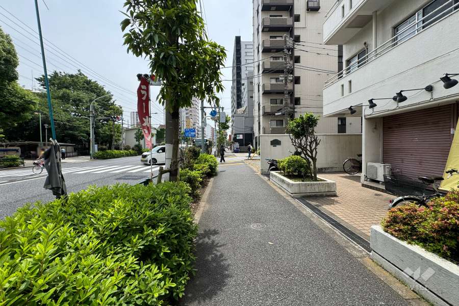 敷地北東側の前面道路