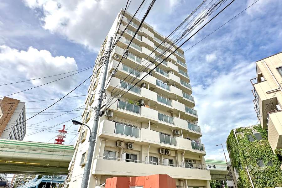 上十条ダイヤモンドマンションの外観（南西側から）