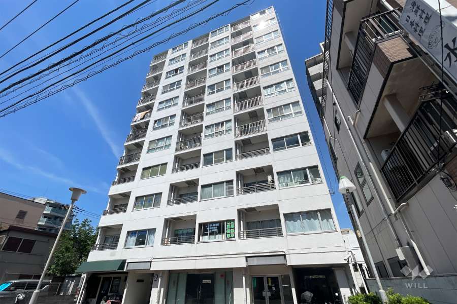 サンハイツ東十条の外観（南西側から）