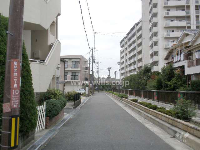 マンションの南側道路