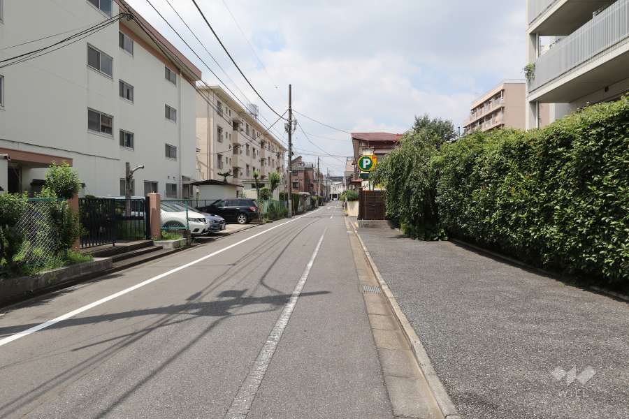 敷地南側の前面道路　