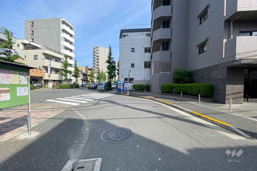 敷地北東側の前面道路　