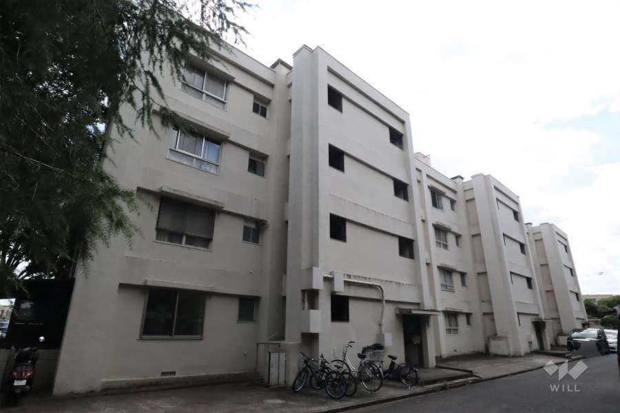 かみさく1号棟の外観(北東側から)