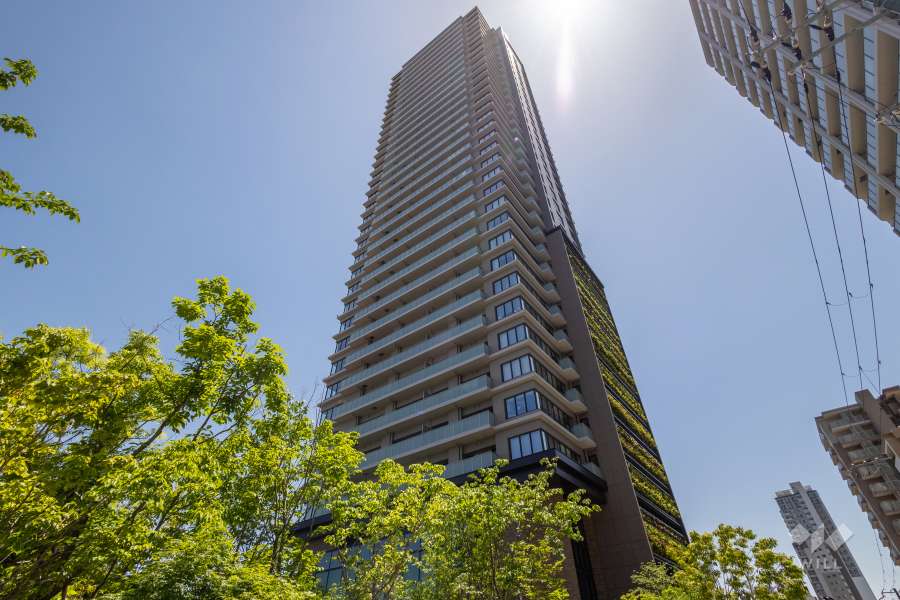 グランドメゾン上町1丁目タワーの外観（北西側から）