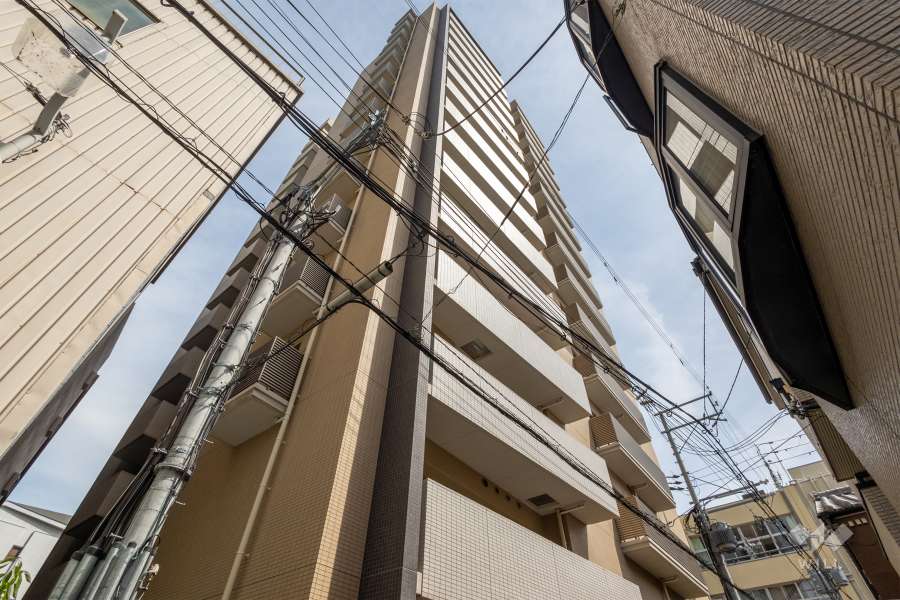 シャリエ日本橋高津の外観（北西側から）