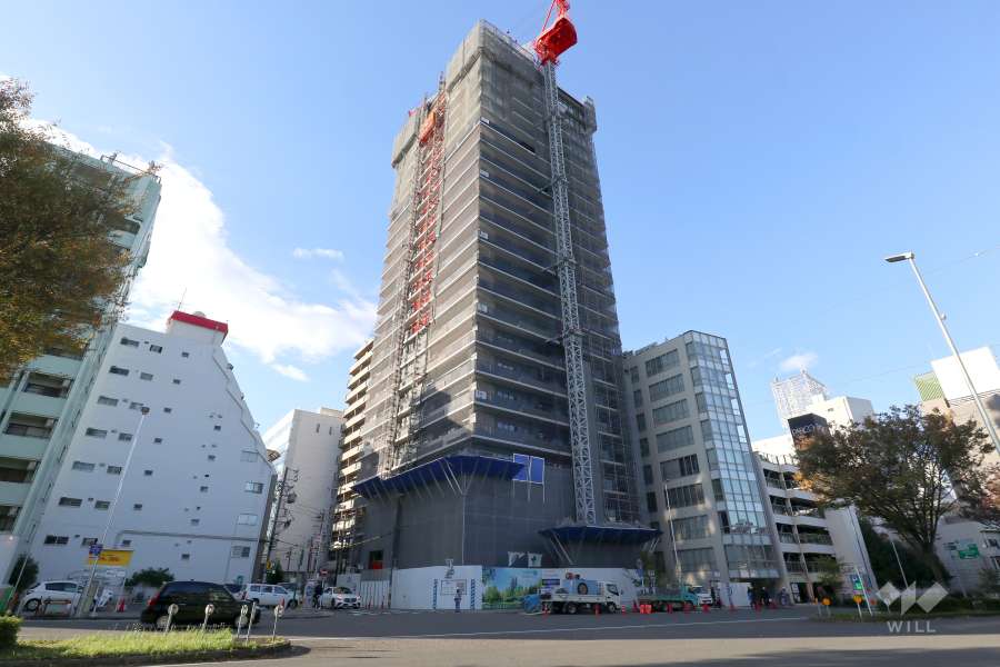 プラウドタワー久屋大通公園南の外観（南東側から）※2024年11月現在、建築中です。