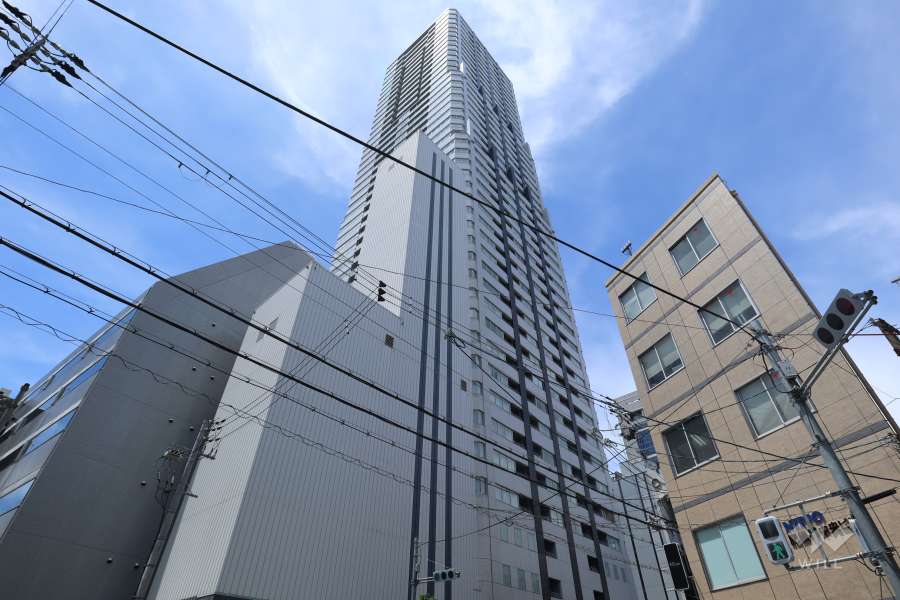 Dグラフォート大阪NYタワーHIGOBASHIの外観（南西側から）