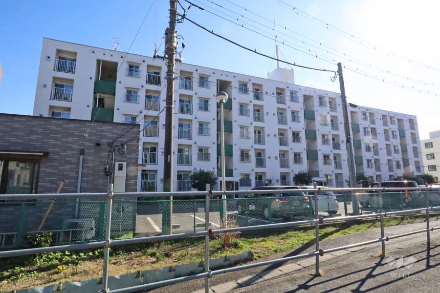 野川住宅2号棟の外観（北東側から）