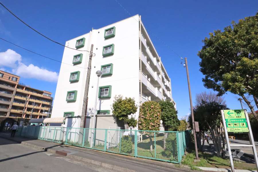 野川住宅2号棟の外観（南西側から）