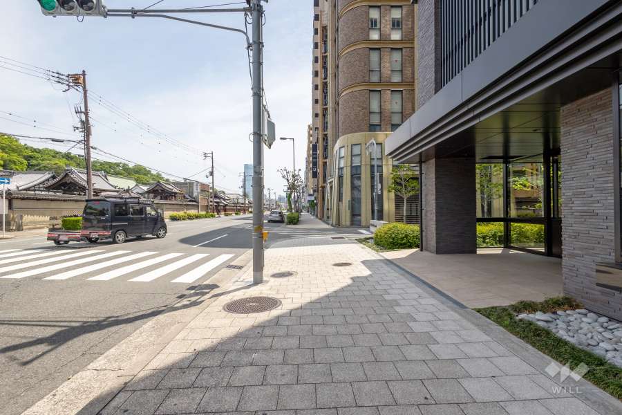 敷地東側の前面道路　