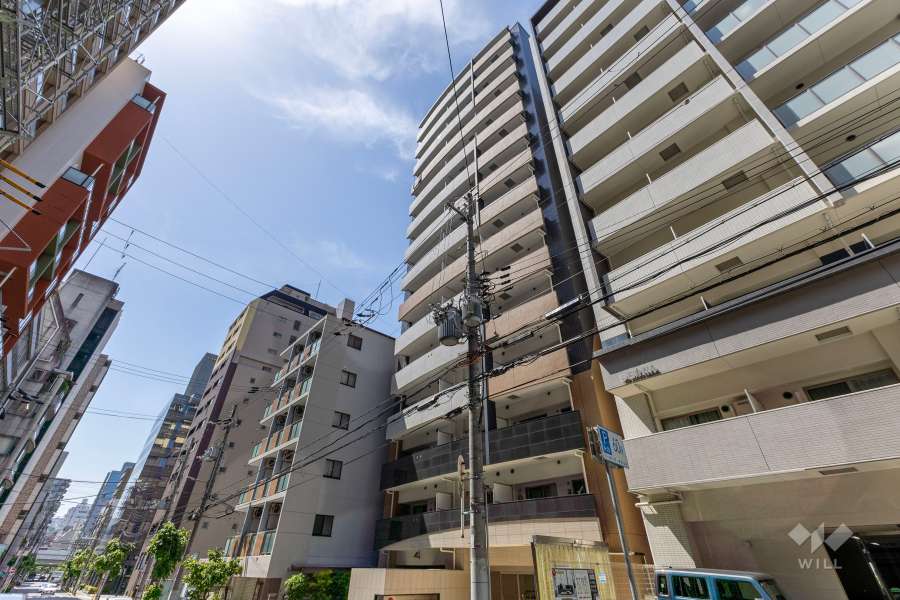 ラシュレ天満橋の外観（南東側から）