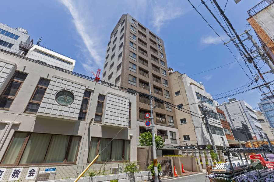 シャルマンフジリッツ大手前の外観（南西側から）