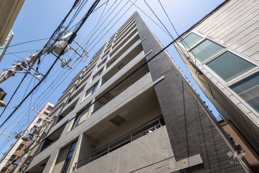 グランドシーズ上本町西の外観（南西側から）