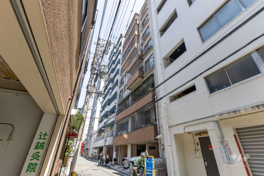 フジハイム谷町の外観（南西側から）