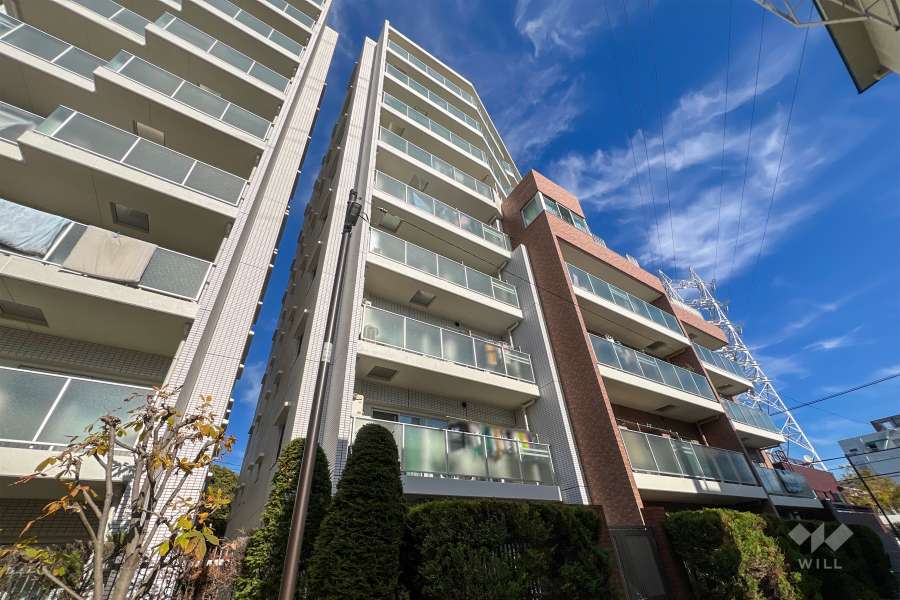 ライオンズ梅島デュオパレットB棟の外観（南西側から）